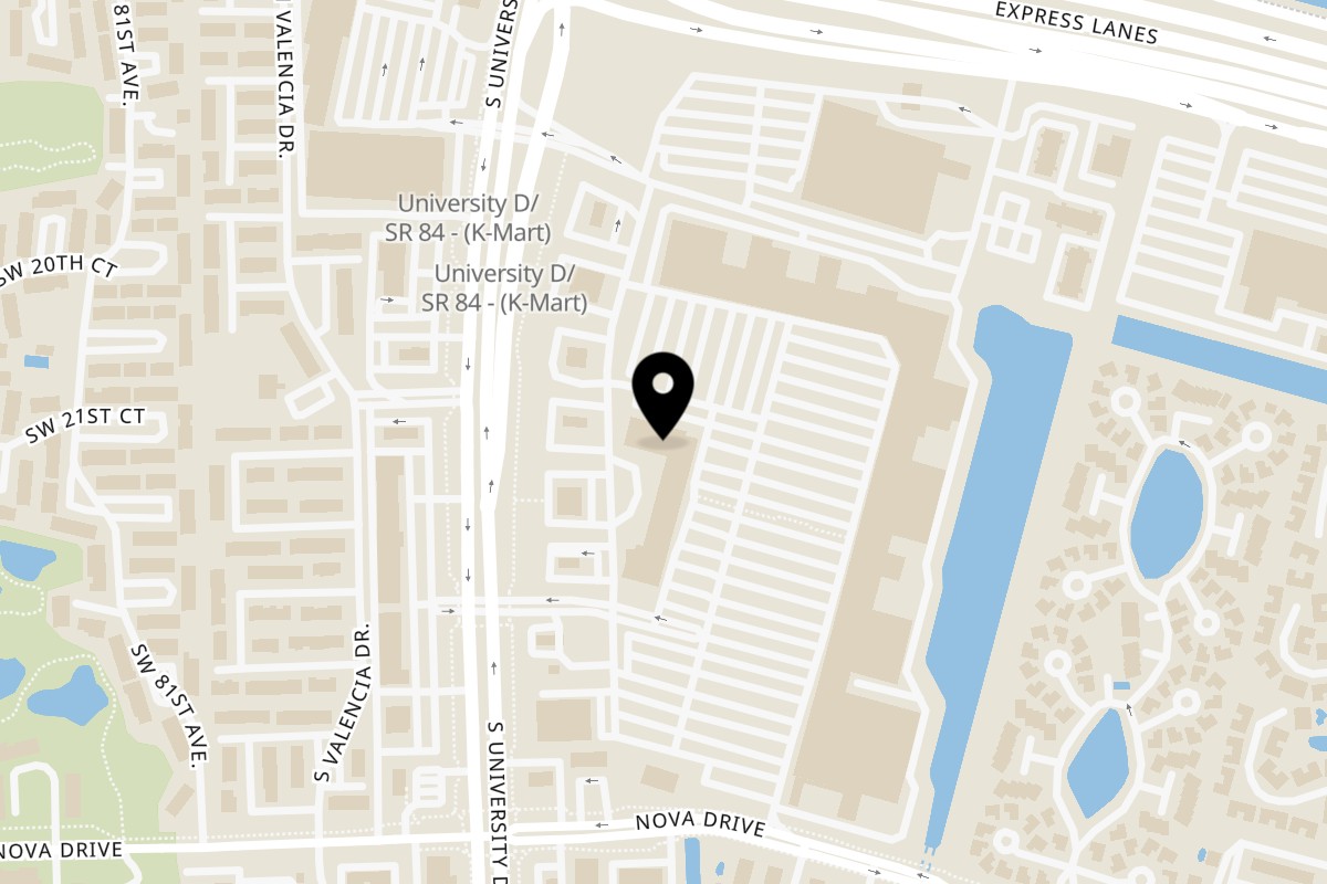 Map showing the location of GoPho on 2262 S University Dr in Davie